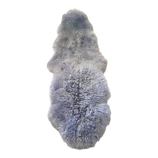 Pottery Barn Style Lavender Australian/New Zealand Sheepskin Hide 4x6 For Sale