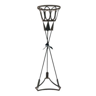 Early 20th Century French Empire Iron Arrow Jardinere Planter For Sale