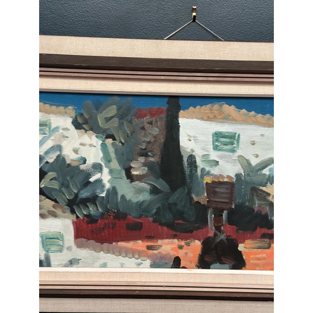 Mid-Century Modern Tage Gavik, Puerto De La Cruz, 1950s, Oil Painting on Canvas, Framed For Sale - Image 3 of 13