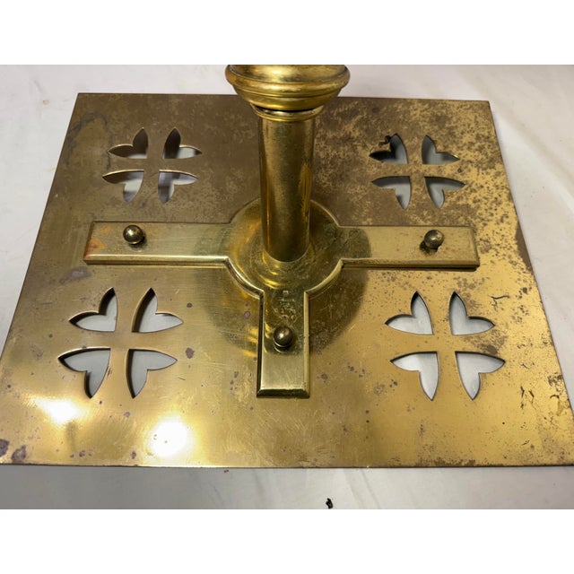 Bronze Antique Heavy Gorham Religious Church Gilt Bronze Bible Book Holder Altar Stand For Sale - Image 8 of 10