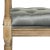 Wood Velvet Bench, Grey & Rustic Oak For Sale - Image 7 of 11