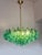 Mid-Century Modern Contemporary Green “Poliedri” Murano Glass Gold Chandelier in Venini Style For Sale - Image 3 of 9