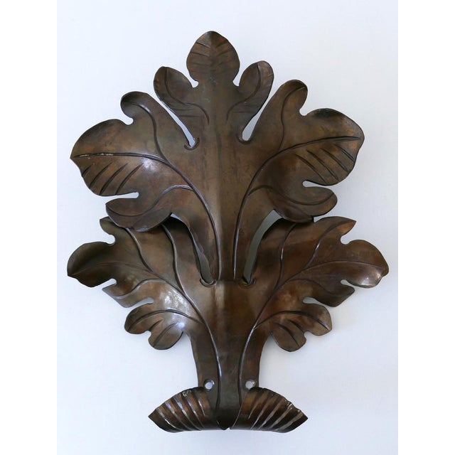 Mid-Century Modern Brass Oak Leaf Wall Lamp, 1960s For Sale - Image 16 of 16