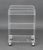 Modern Modern Clear Acrylic "Waterfall" Rolling Bar Cart For Sale - Image 3 of 8