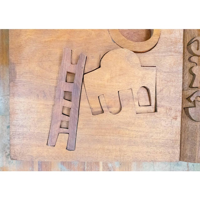 1980s 1981 Bas Relief Wood Wall Sculpture "Crab Nebula" by Hugh Townley For Sale - Image 5 of 17