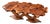 Lumen and Log Hand-Carved Black Walnut "Hibiscus & Hummingbird" Sculptural Coffee Table For Sale