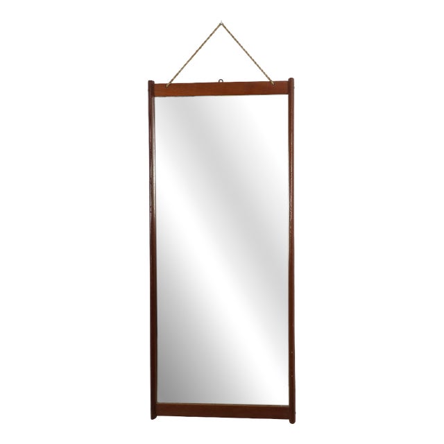 Vintage Model 220 Teak Wall Mirror by Aksel Kjersgaard for Odder, Denmark, 1960s For Sale