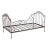 Authentic 19th Century French Wrought Iron Folding Campaign Daybed For Sale