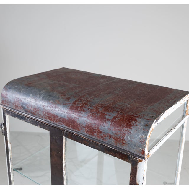 Italian Metal and Glass Display Cabinet, 1930s For Sale - Image 10 of 11