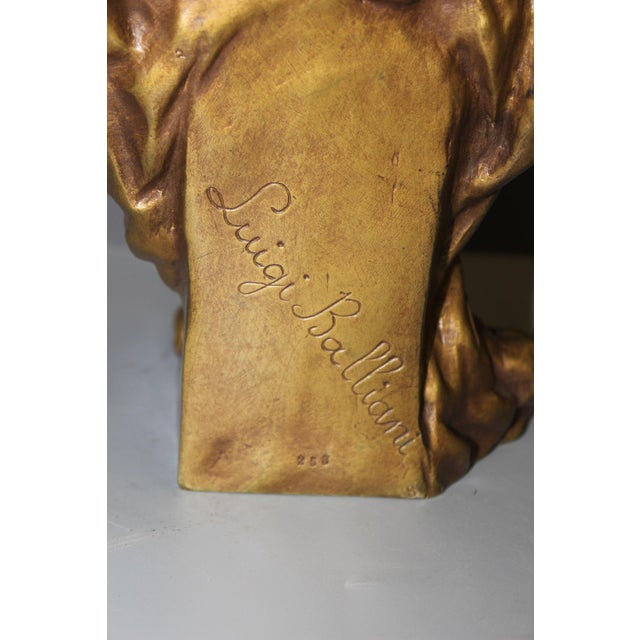 Luigi Balliani, Sculpture The Girl with the Bicorne Hat, 1900, Bronze For Sale - Image 11 of 14
