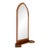 Mid Century Danish Modern Arched Teak Mirror With Attached Shelf For Sale