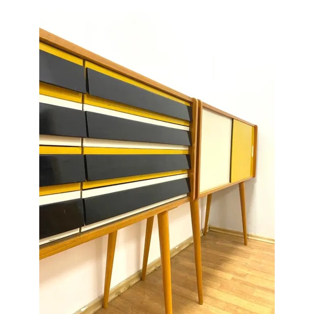 Brown Vintage Chests of Drawers by Jiří Jiroutek, 1960s, Set of 2 For Sale - Image 8 of 12