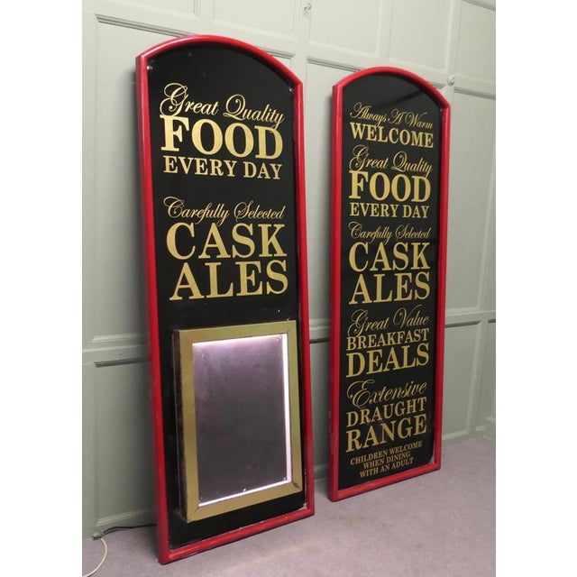 Vintage Illuminated Menu Board and Restaurant Welcome Board, 1960s, Set of 2 For Sale - Image 3 of 7