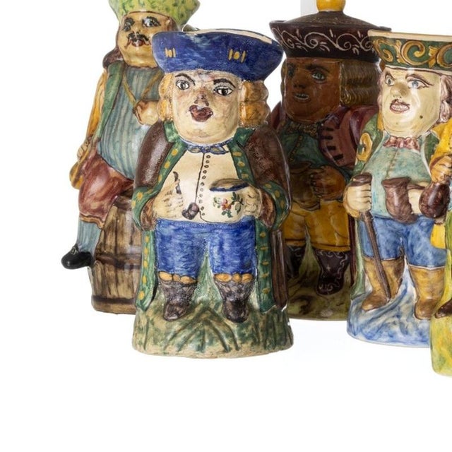 Vintage Toby Jugs in Earthenware, Set of 10 For Sale - Image 3 of 6