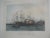 Brown English the Royal Navy Ships Vintage Colored Engraving For Sale - Image 8 of 12
