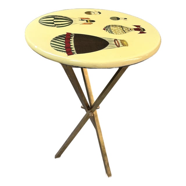 1960s Fornasetti Side Table With Original Label For Sale