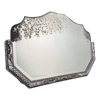Vintage Art Deco Mirror with Bevelled Glass, 1940s For Sale