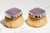 Purple Wonderful Antique English Hallmarked Sterling Silver Vanity Brush Set Presentation Box Purple Celluloid Guilloché Style Edwardian Home Decor For Sale - Image 8 of 18
