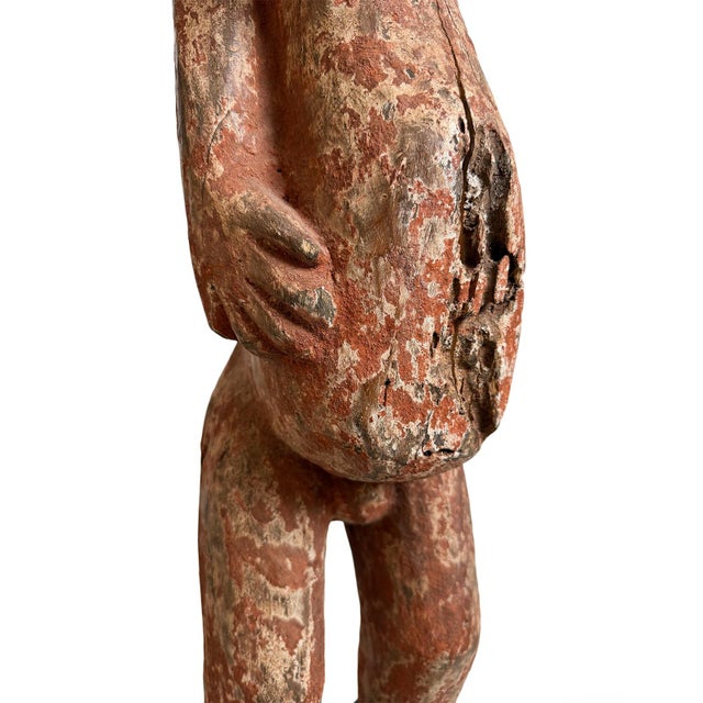 Wood Antique Rare Bena Lulua Female Ancestor Figure For Sale - Image 7 of 13