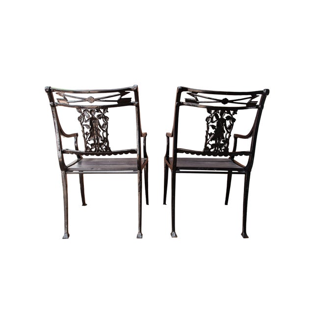 Molla Diana the Huntress Powder Coated Iron Chairs — A Pair For Sale - Image 12 of 12