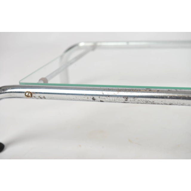 Glass Bauhaus Chrome-Plated Flower Stand by Emile Guyot for Thonet, 1930s For Sale - Image 7 of 9