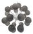 21st Century Nova Polished Nickel Frosted Smoky Murano Sputnik Chandelier by Fabio LTD For Sale