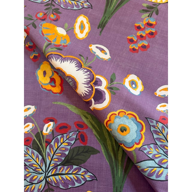 Chinoiserie Thibaut F920850 Pasadena Plum Fabric 1 7/8 Yards For Sale - Image 3 of 8