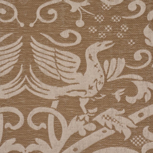 Traditional Sample - Schumacher Dougal Damask Fabric In Wheat For Sale - Image 3 of 5