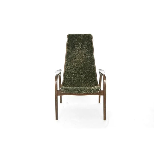 Brown Sheepskin Lamino Lounge Chair by Yngve Ekström for Swedese For Sale - Image 8 of 12
