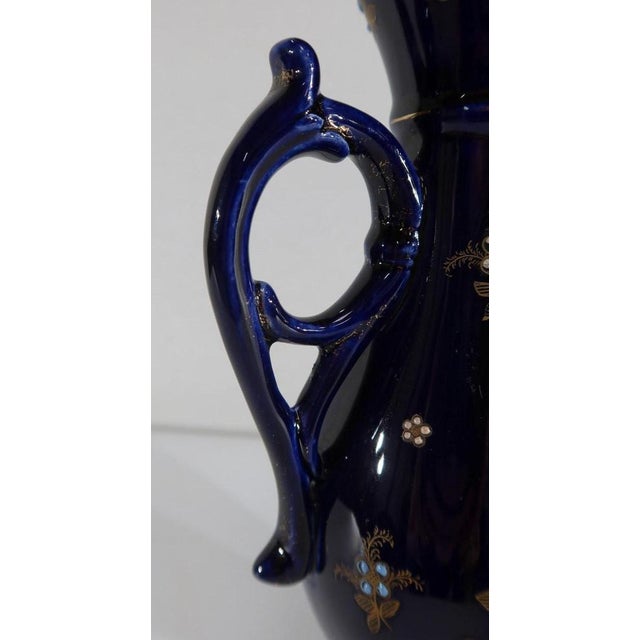 Vase in Midnight Blue Earthenware from Fives Lille For Sale - Image 9 of 18