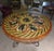 Large Round Wrought Iron Table with Scagliola-Style Painted Wooden Top, 1920s For Sale - Image 6 of 7