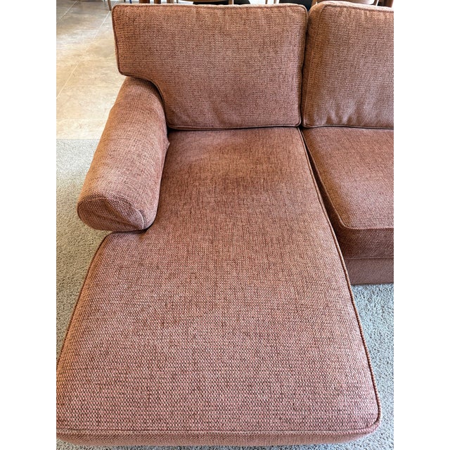 Burnt Umber Ethan Allen 4 Piece Sectional For Sale - Image 8 of 9
