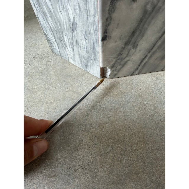 1980’s Postmodern Octagonal Marble Pedestals – Set of 3 For Sale - Image 9 of 12