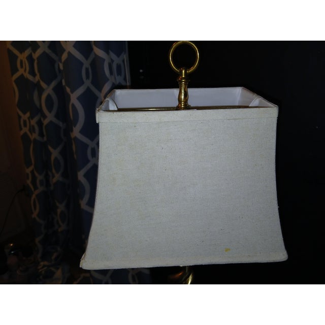 1970s Vintage Hollywood Regency Brass Triple Helix Floor Lamp For Sale - Image 5 of 6