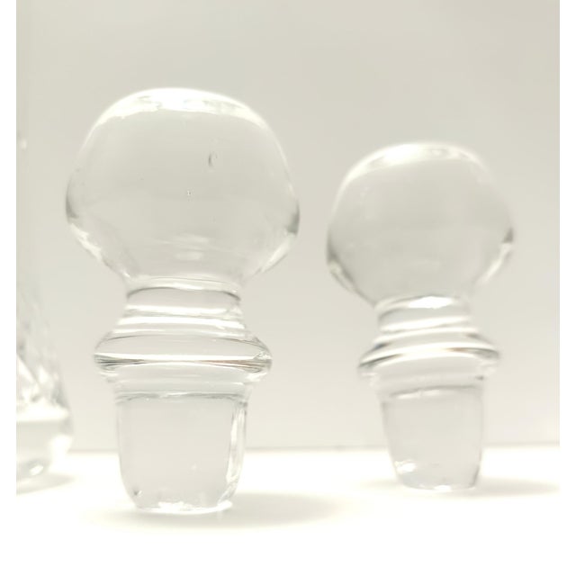 Glass Transparent Crystal Decanter Bottles by Bleikristall, Germany, 1970s, Set of 2 For Sale - Image 7 of 14