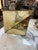 1970s Vintage Italian Brass and Black Glass Picture Frame For Sale - Image 5 of 7