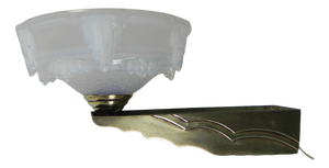 Art Deco Wall Lamp in Opalescent Glass, 1930s