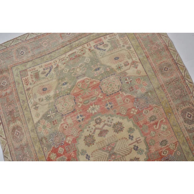 Floral Antique Oushak Carpet For Sale - Image 4 of 10