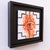 Embers Stare 1 by Stefan Smit | Oil on Panel Eye with orange and black abstract background For Sale - Image 4 of 5