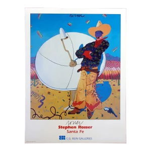 Stephen Rosser "Satellite Cowboy" Hand Signed Poster