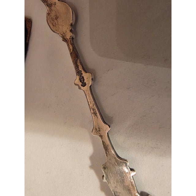 Silver 1940s Dutch Silverplated Six Piece Serving Set For Sale - Image 8 of 12