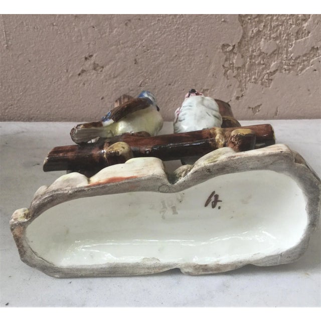 1890 Austrian Majolica Birds Vase For Sale In Austin - Image 6 of 7