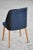 Wood Vintage Danish Modern Blue Accent Chair For Sale - Image 7 of 8