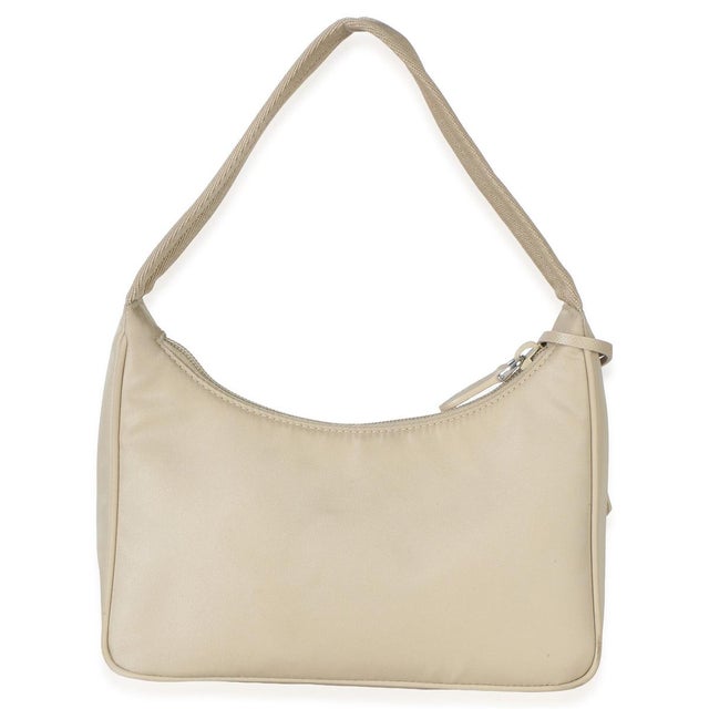 Prada Beige Re-Nylon Re-Edition 2000 Mini Bag For Sale - Image 4 of 8