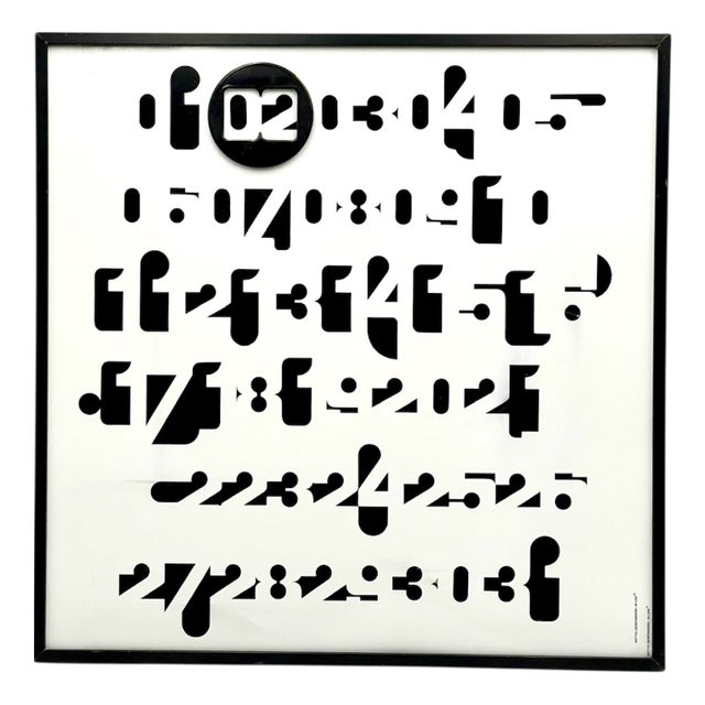 Imbroglio Perpetual Wall Calendar by Jean-Pierre Vitrac, France, 1970s For Sale