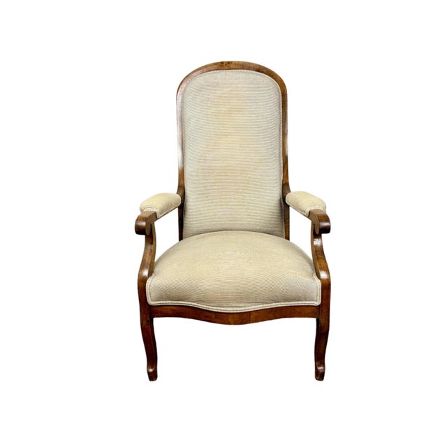 Wood French Voltaire Armchair, 1940s For Sale - Image 7 of 11