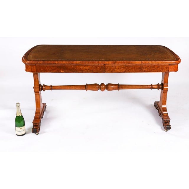 Antique Victorian Pollard Oak Writing Table Desk in the Manner of Gillows, 19th Century For Sale - Image 13 of 17
