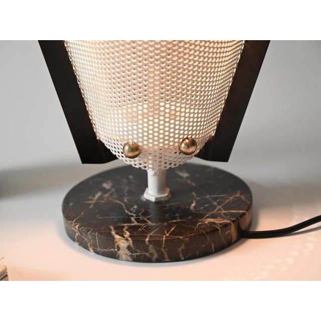 1950s Table Lamp in Marble, Brass and Metal attributed to A. Lelli for Stilnovo, Italy, 1950s For Sale - Image 5 of 14