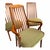 Beautiful set of six vintage Danish Modern teak dining chairs by Virsidan A/S of Denmark. Set includes four side chairs...