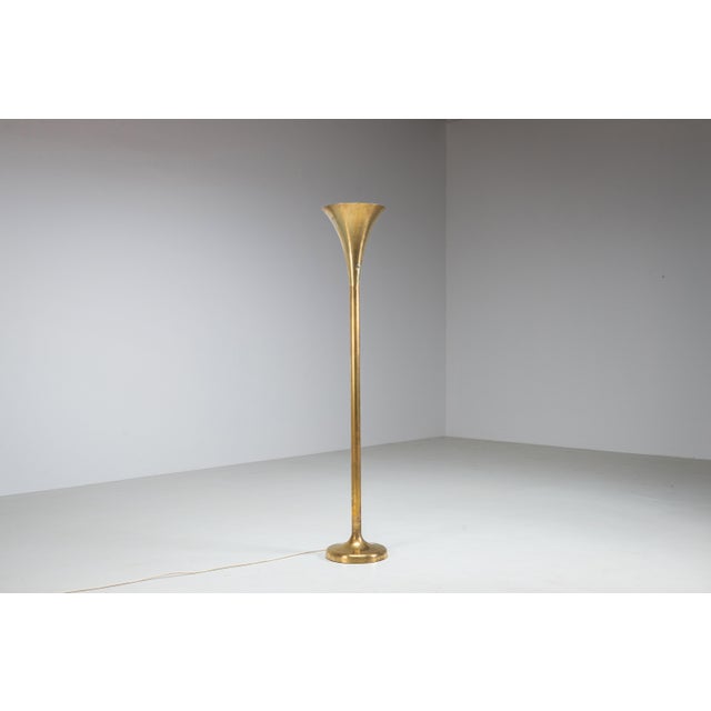 Brass Luminator Floor Lamp attributed to Marcello Piacentini, 1950s For Sale - Image 12 of 12